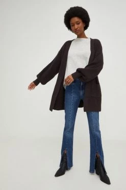 Γυναικεία Με φερμουάρ Μάλλινη μπλουζα Answear Lab καφέ