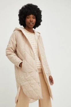Γυναικεία Μακριά μπουφάν Μπουφάν Answear Lab μπεζ,