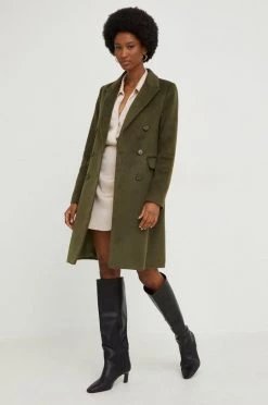 Γυναικεία Παλτά Μάλλινο παλτό Answear Lab πράσινο,