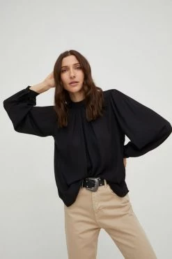 Γυναικεία Μπλούζες Μπλουζάκι Answear Lab μαύρο