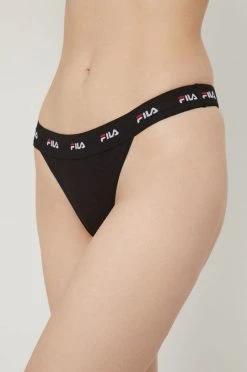 Γυναικεία Σλιπ Βραζιλιάνικο στρίνγκ Fila μαύρο