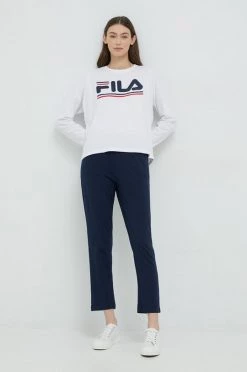 Γυναικεία φόρμες Βαμβακερή φόρμα Fila άσπρο