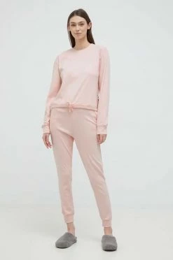 Γυναικεία φόρμες Βαμβακερή φόρμα Fila ροζ