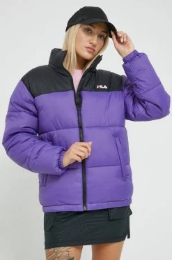 Γυναικεία Κοντά μπουφάν Μπουφάν Fila μοβ,