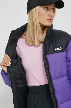 Γυναικεία Κοντά μπουφάν Μπουφάν Fila μοβ, -Fila Κατάστημα πωλήσεων unnamed file 853