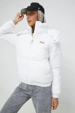 Γυναικεία Κοντά μπουφάν Μπουφάν Fila άσπρο,